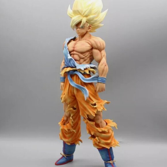 28cm Goku Super Saiyan Action Figure Dragon Ball Z Anime Collectible Statue - Picture 1 of 4